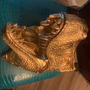 Gold Dinosaur Head